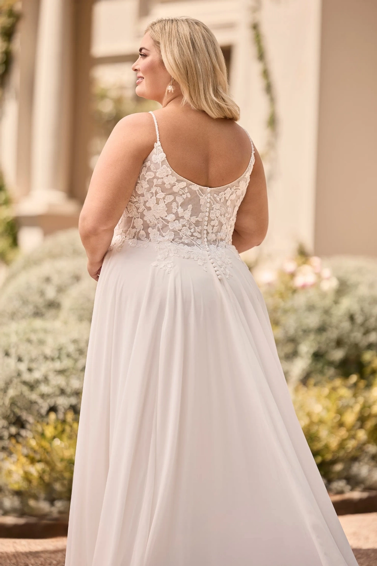 Sophia Tolli bohemian lace wedding dress with fitted bodice - designer bridal gowns at Wife To Be, Chester & Cheshire