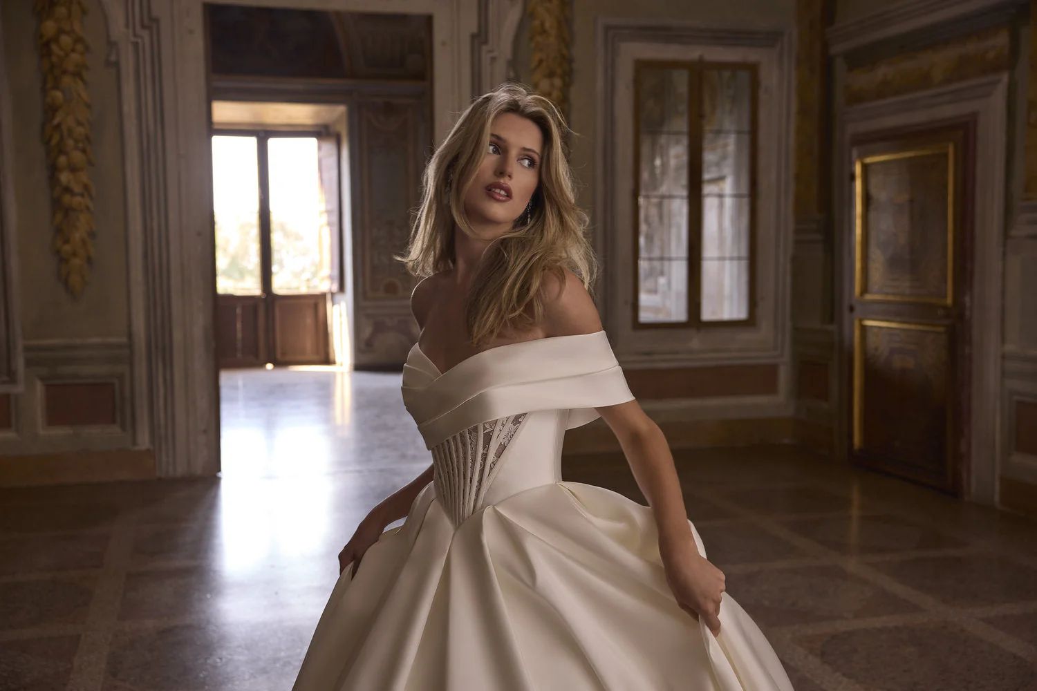 Veni Infantino statement designer wedding dress with luxurious fabric - available at Wife To Be bridal boutique, Cheshire